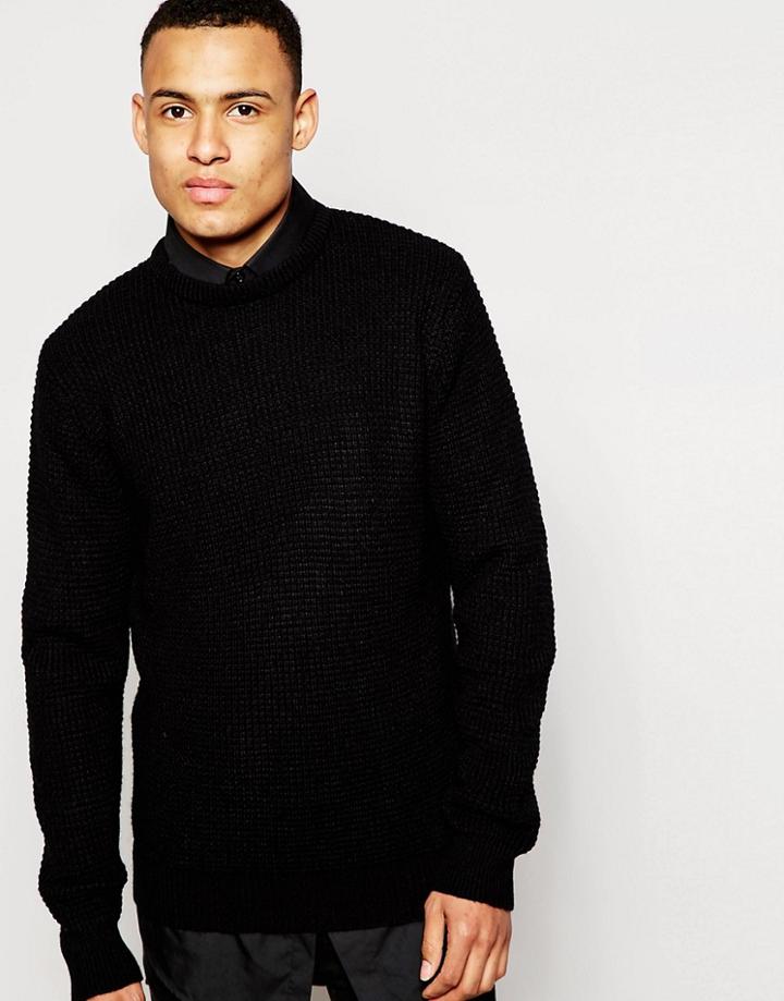 Brave Soul Knitted Sweater - Black