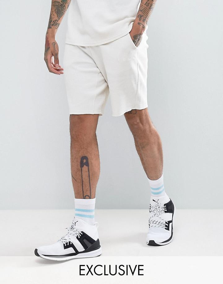 Puma Waffle Shorts In Gray Exclusive To Asos - Gray