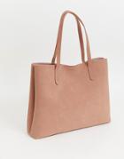 Claudia Canova Suedette Tote Bag - Pink