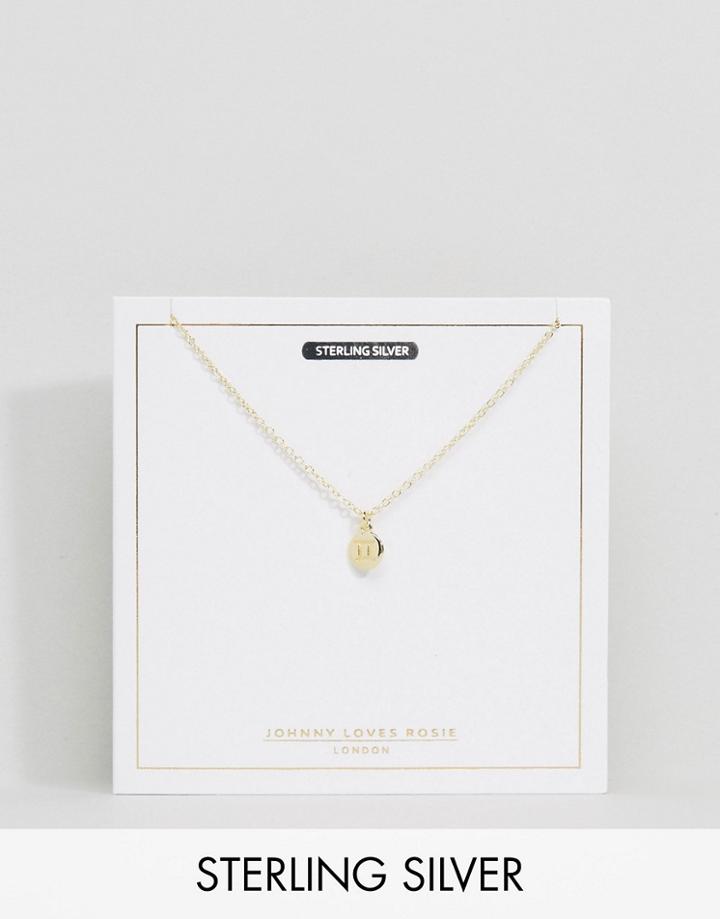 Johnny Loves Rosie Gold Plated Gemini Disc Necklace - Gold