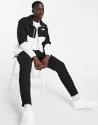 The North Face Black Box Track Jacket In Black/white
