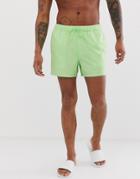 Asos Design Swim Shorts In Mint Green Super Short Length - Green