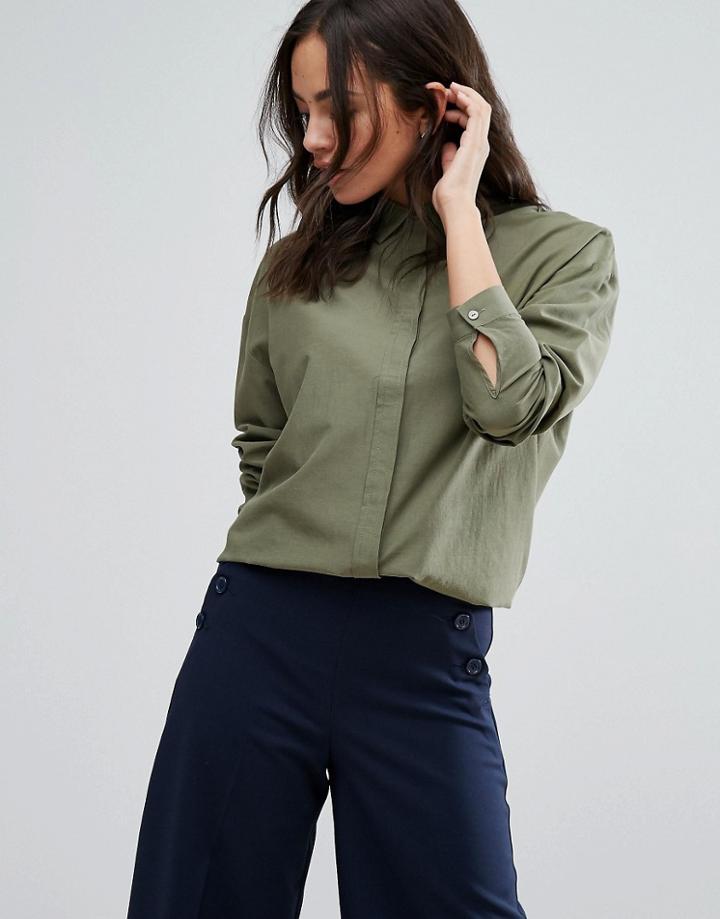 Warehouse Drawstring Shirt - Green