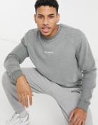 New Look Reunite Embroidered Fleece Sweatshirt In Gray-grey