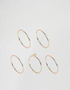 Weekday Delicate Layering Rings - Gold