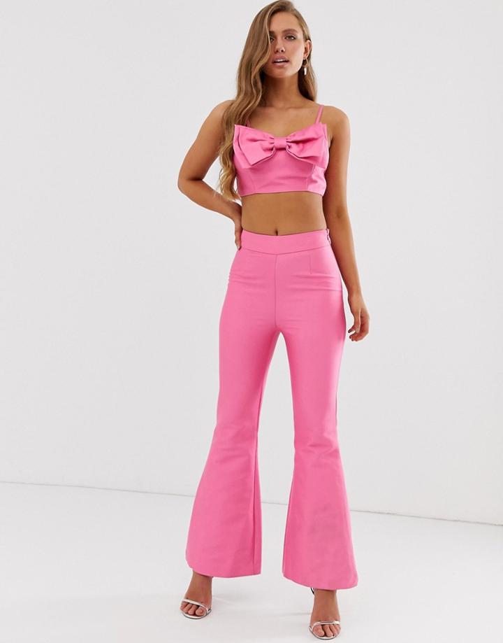 Collective The Label Flared Pants Coord In Pop Pink
