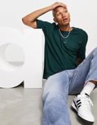 Adidas Originals Ryv Logo T-shirt In Dark Green