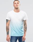 Blend Dip Dye Slim T-shirt - White
