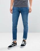 Pepe Jeans Finsbury Slim Fit Jeans In Mid Wash - Blue
