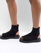 Asos Design Anton Knitted Shoe Boots-black