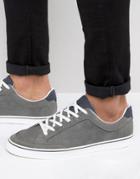 Pull & Bear Perforated Sneakers In Dark Gray - Gray