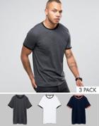 Asos Ringer T-shirt 3 Pack Save - Multi