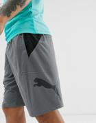 Puma Training Cat Short In Dark Gray-black
