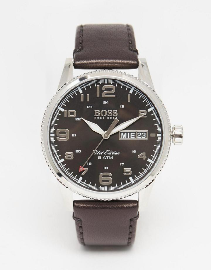 Hugo Boss Black Leather Strap Watch 1513330 - Black