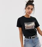 Adolescent Clothing Boyfriend T-shirt With Ready In 5 Print & Slogan - Black