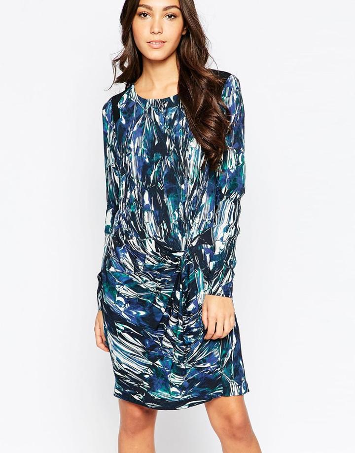 Y.a.s Melt Long Sleeve Dress - All Over Print