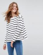 Asos Stripe T-shirt In Baby Loop Back - Multi