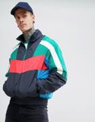 Original Penguin Overhead Color Block Jacket Slim Fit In Navy Multi - Navy