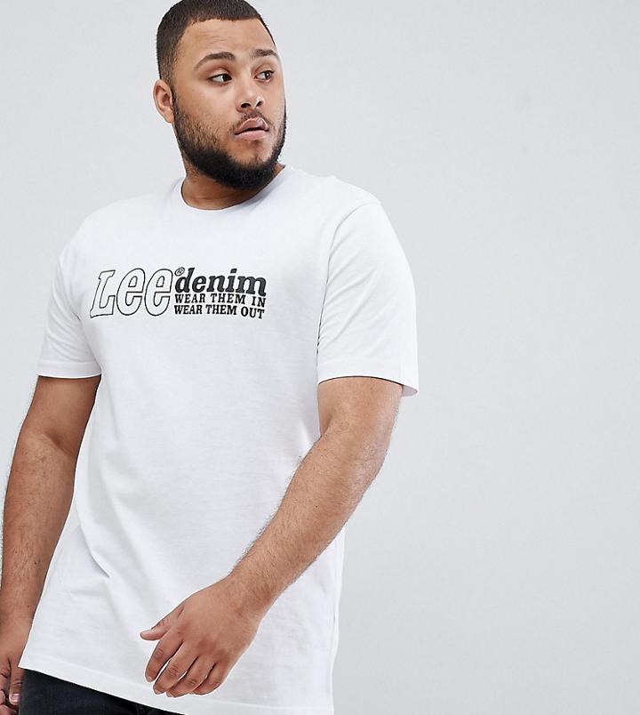 Lee Plus Denim T-shirt White - White