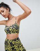 Elsie & Fred Crop Top With Zip Two-piece - Yellow