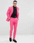 Asos Design Super Skinny Suit Pants In Pink Lemonade - Pink