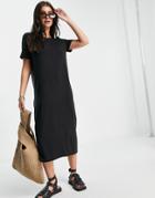 Vero Moda Aware Midi T-shirt Dress In Black