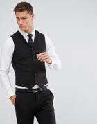 Asos Super Skinny Suit Vest In Black - Black