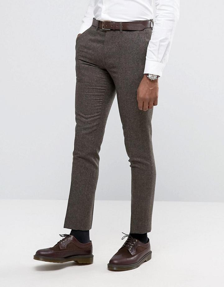 Rudie Slim Fit Suit Pants In Paddy Brown - Brown