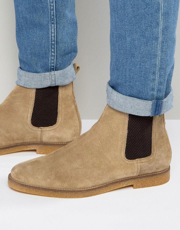 Base London Ferdinand Suede Chelsea Boots - Beige