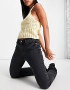 New Look Low Rise Flare Jeans In Black