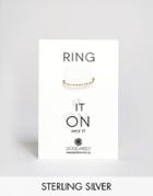 Dogeared Gold Plated Small Sparkle Ball Chain Ring - Gold