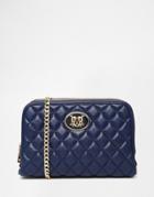 Love Moschino Quilted Cross Body Bag - Navy