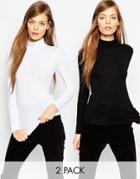 Asos The Turtleneck Top 2 Pack Save 10%