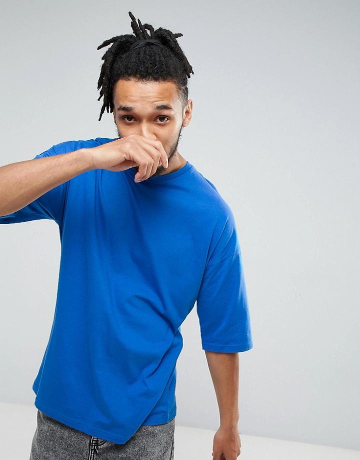 Asos Oversized T-shirt In Blue - Blue