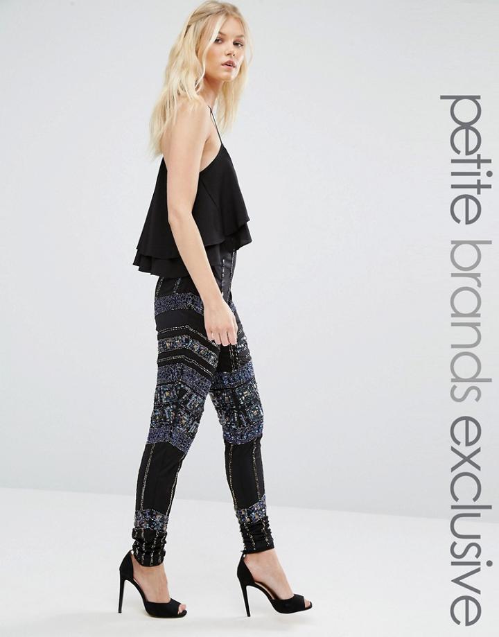 Maya Petite All Over Embellished Legging - Black