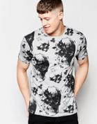Firetrap Skull Print Crew Neck T-shirt - White