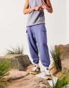 Asos Design Oversized Tapered Pants In Blue-blues