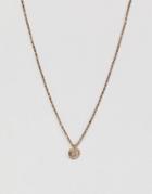 Designb Vintage Coin Necklace In Burnished Gold Exclusive To Asos - Gold