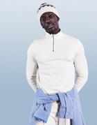 Asos Design Sweatshirt With Half Zip In Light Beige - Part Of A Set-neutral