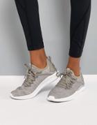 Puma Running Ignite Flash Evoknit Sneakers In Stone - Gray
