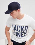 Jack & Jones Minimal Baseball Cap In Navy - Navy