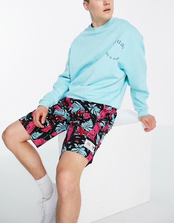 Tommy Jeans Miami Print Basketball Shorts In Black