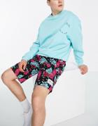 Tommy Jeans Miami Print Basketball Shorts In Black