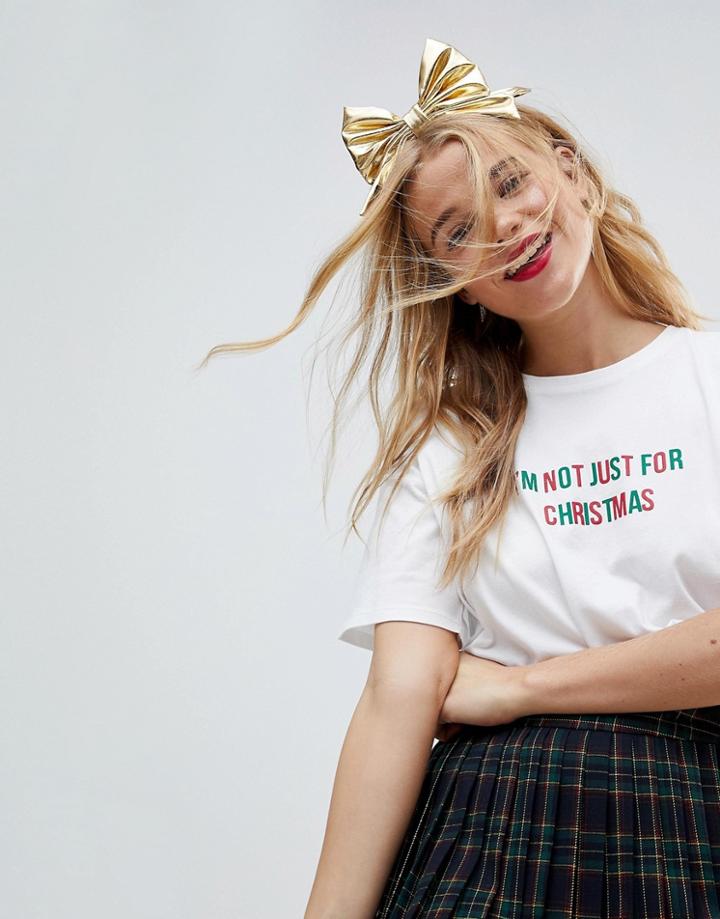 Asos Holidays Gift Bow Headband - Gold