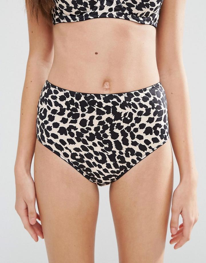 Asos Leopard Print Highwaist Pant - Multi