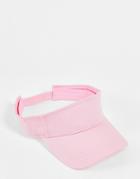 Asos Design Visor Cap In Baby Pink