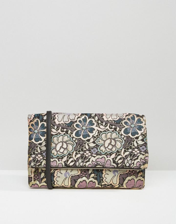 New Look Brocade Clutch Bag - Gold