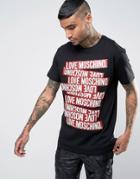 Love Moschino Print Logo T-shirt - Black