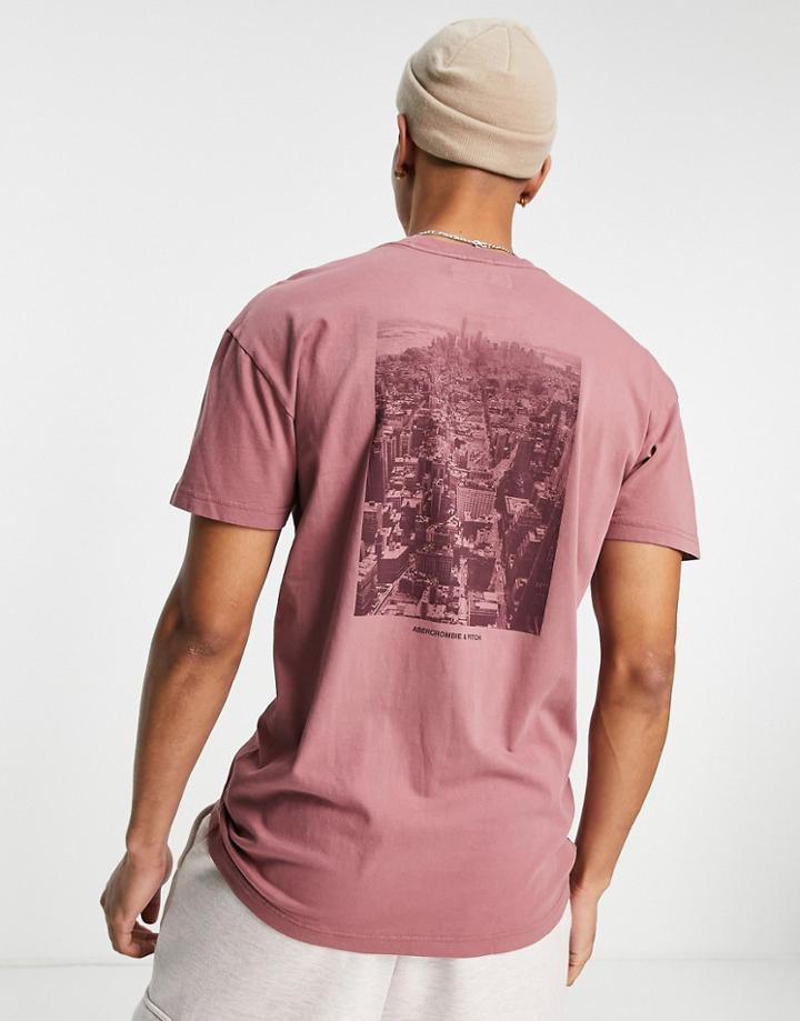 Abercombie & Fitch T-shirt With City Logo In Red