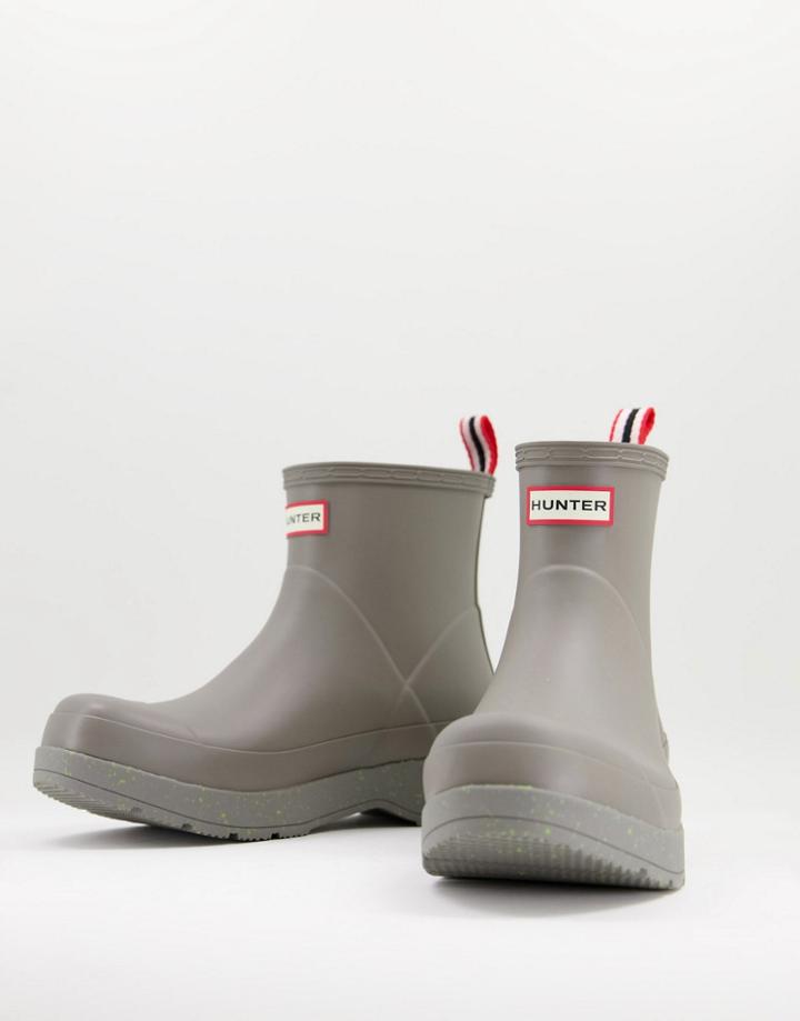 Hunter Originals Play Wellington Boots In Gray-grey